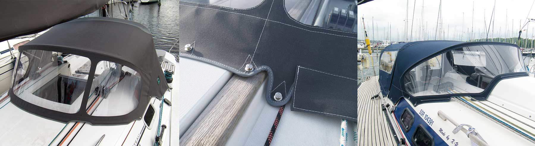 Quantum-Cover-Persenninge-Sprayhood-Kuchenbude-Anschlusspersenning-X-Yacht-Jeanneau